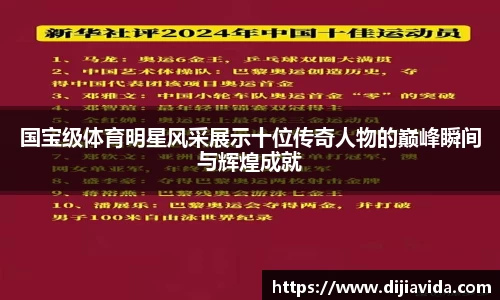国宝级体育明星风采展示十位传奇人物的巅峰瞬间与辉煌成就